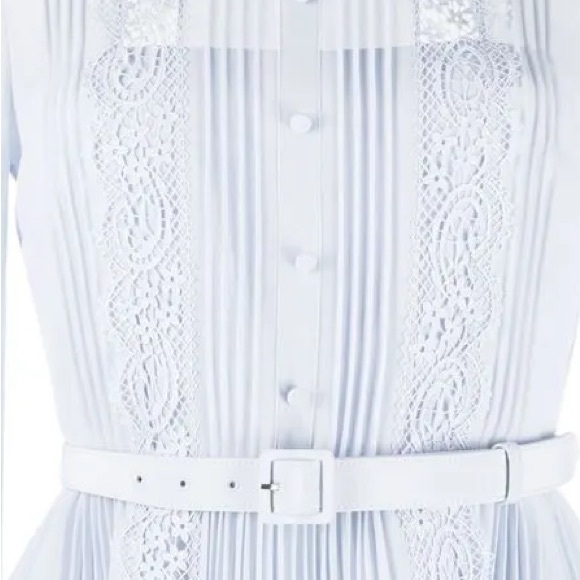 Self Portrait Chiffon Light Blue Women's Dress - Picture 2 of 6